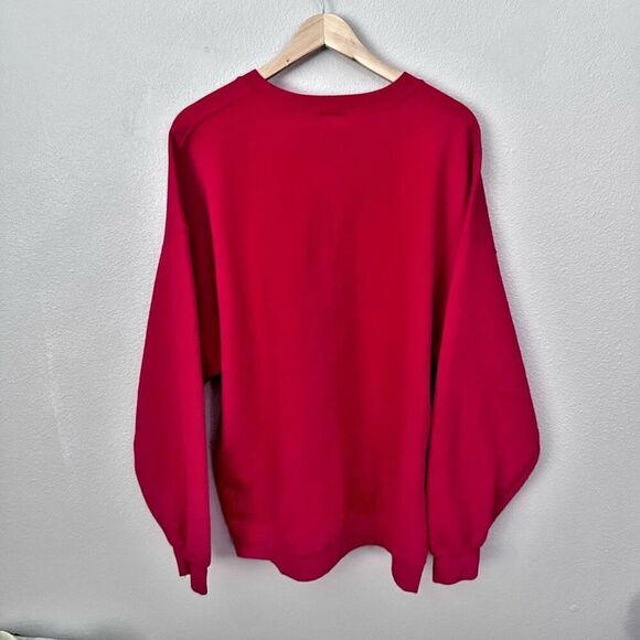 ASCOT + HART Red Pullover Top Sweatshirt Long Sleeve Crewneck Crew Neck | 2X - Picture 4 of 5